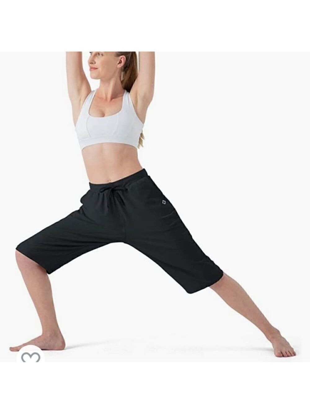 NWT NAVISKIN Women's Capri Pants Yoga Lounge Crop Pants Open Bottom Pants Size S